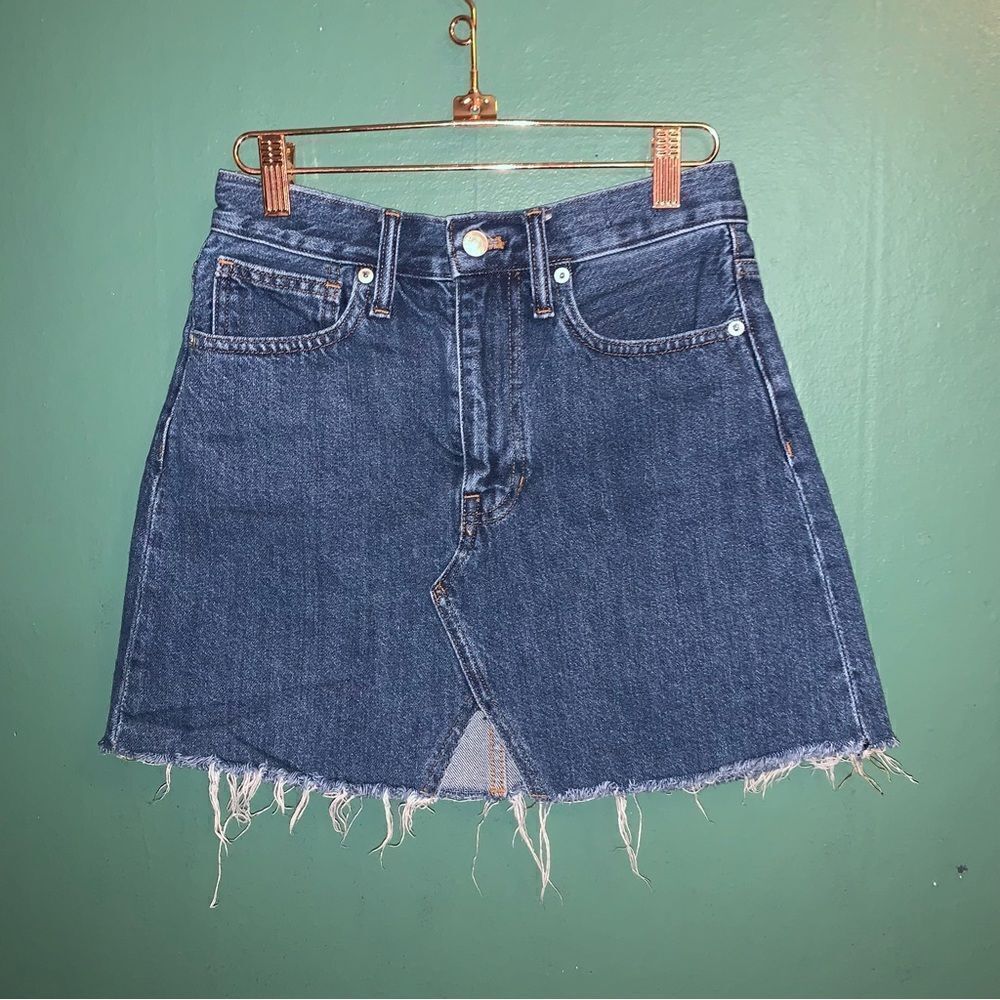 MADEWELL rigid denim A line skirt size 24